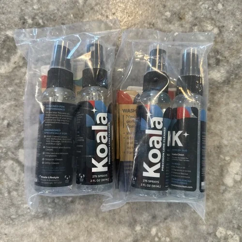 Koala Eyeglass Lens Cleaner Spray Kit-2Ounce bottles + 2 Koala Cloth-2 kits
