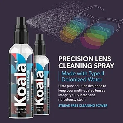 Koala Eyeglass Lens Cleaner Spray Kit American Made 2 Ounces + 1 Koala Cloth Str 3